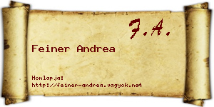 Feiner Andrea névjegykártya