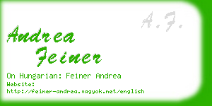 andrea feiner business card